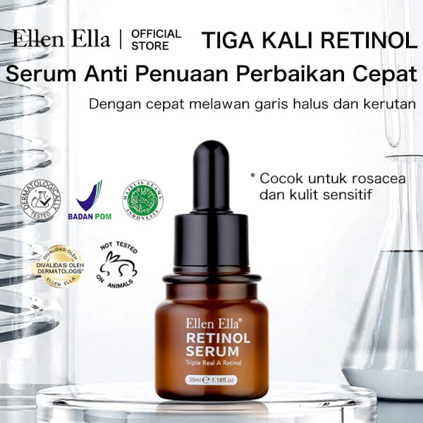 ELLEN ELLA Triple Retinol Serum Anti Penuaan dan Pengencang Wajah 35ml