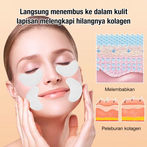 Kolagen Larut Dalam Air Di Bawah Masker Mata