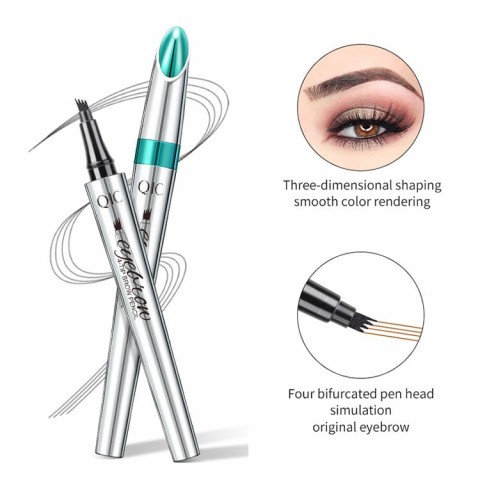 Four-pronged nib waterproof liquid eyebrow pencil free eyeliner