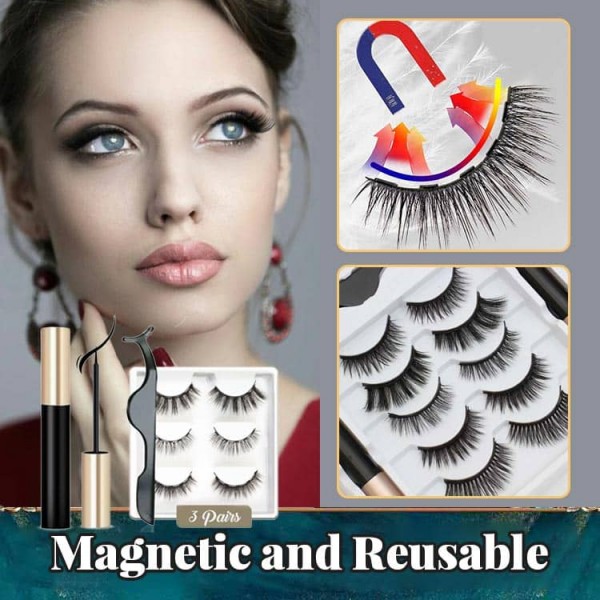 Magnetic Eyelashes and Eyeliner Kit. 3/5..