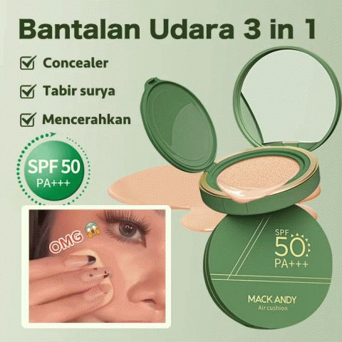 Gaya Panas Korea - Tiga-dalam-satu Concealer Sunscreen Brightening Air Cushion