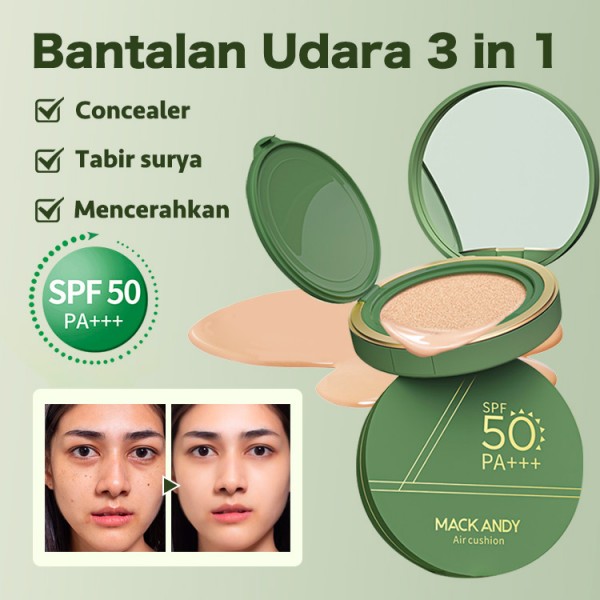 Gaya Panas Korea - Tiga-dalam-satu Concealer Sunscreen Brightening Air Cushion