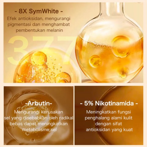 377 Vita C serum dan krim-Memutihkan dalam, menghilangkan melasma, bintik-bintik, bintik matahari, Bekas jerawat, bintik-bintik penuaan