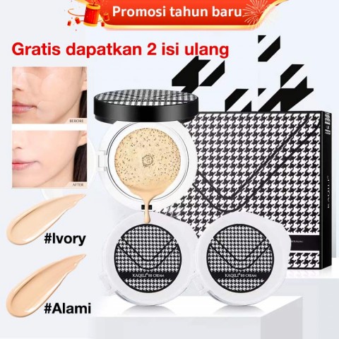 Gratis 2 isi ulang - Houndstooth pelembab bantal udara BB CC cream Concealer foundation make-up