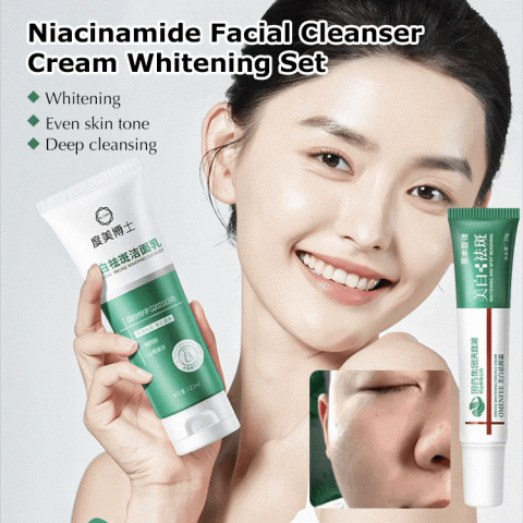 Paket Pemutih Wajah Niacinamide Krim Pembersih Wajah