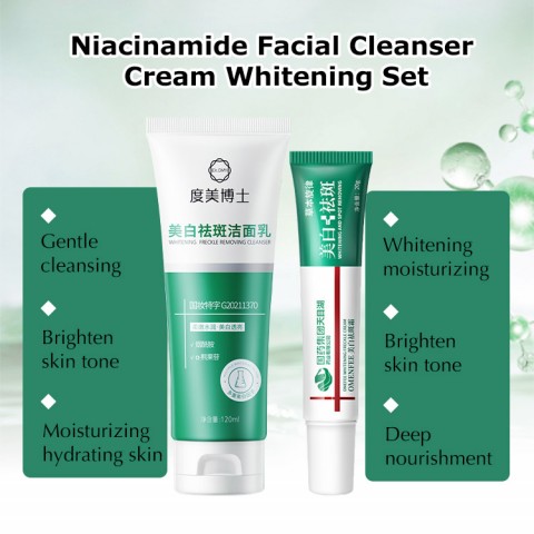 Paket Pemutih Wajah Niacinamide Krim Pembersih Wajah