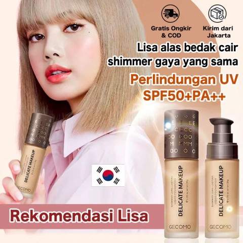 Lisa Same Shimmer Liquid Foundation - Long-lasting Coverage Moisturizing, SPF50+ PA+++