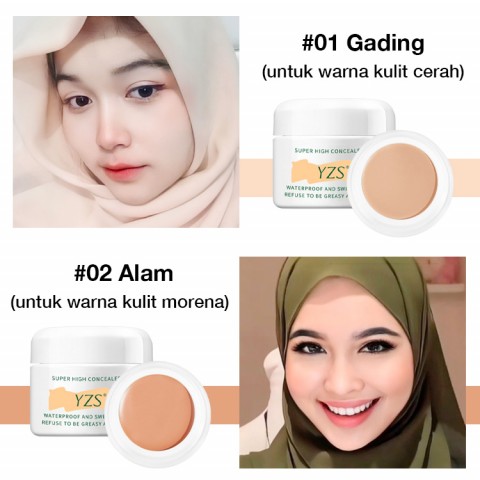 Korea Concealer tahan air tahan lama-Menutup lingkaran hitam, bekas jerawat, bekas luka-puff sebagai freebie