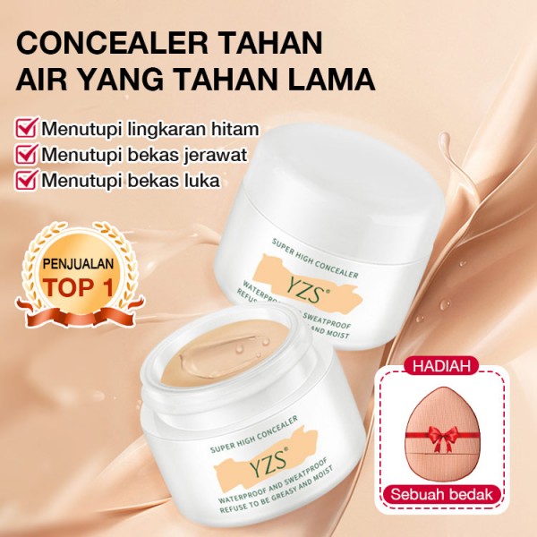 Korea Concealer tahan air tahan lama-Menutup lingkaran hitam, bekas jerawat, bekas luka-puff sebagai freebie