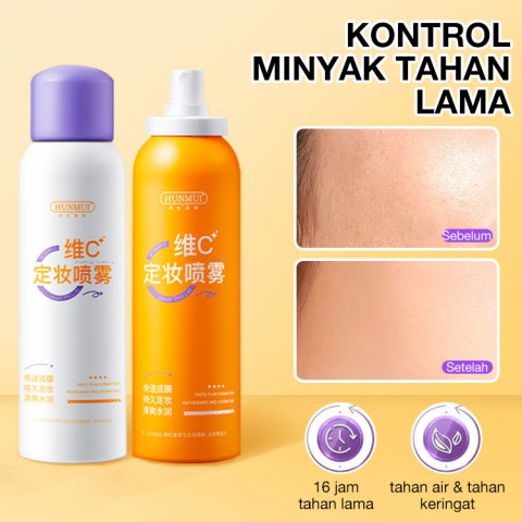 Lotion Air Semprotan Pengaturan Riasan Pengontrol Minyak Tahan Lama