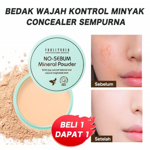 Concealer Sempurna Kontrol Minyak Bedak Wajah-Matte Poreless Dry Wet Penggunaan Ganda