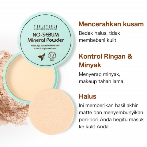 Concealer Sempurna Kontrol Minyak Bedak Wajah-Matte Poreless Dry Wet Penggunaan Ganda