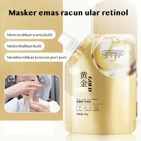 Retinol Snake Venom Gold Mask-Melembabkan dan mencerahkan kulit halus