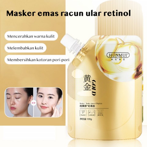 Retinol Snake Venom Gold Mask-Melembabkan dan mencerahkan kulit halus