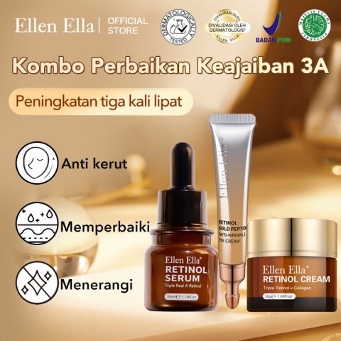 Set Serum dan Krim Retinol Anti Penuaan