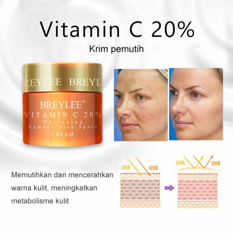 BREYLEE Krim Wajah Retinol Anti Kerut Vitamin C Krim Asam Hyaluronic