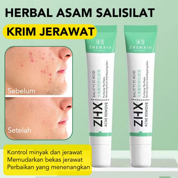 Krim jerawat kontrol minyak herbal asam ..