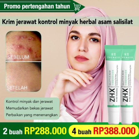 Krim jerawat kontrol minyak herbal asam salisilat