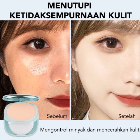 SPF15+ bubuk pengaturan pengontrol minyak tabir surya pemutih