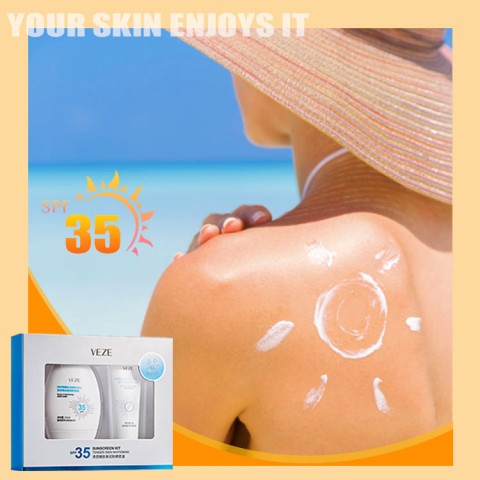 Whitening sunscreen organic aloe vera gel repair kit