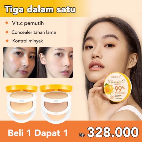 VC bubuk pemutih kontrol minyak makeup tahan air