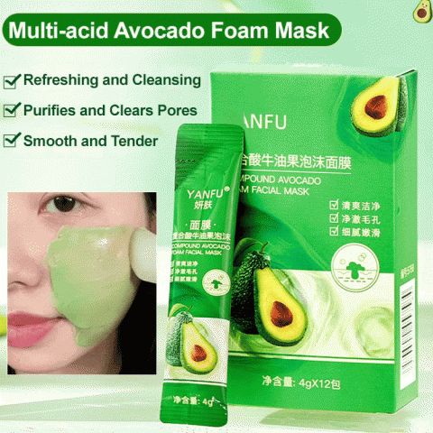 Masker Gelembung Wajah Pembersih Alpukat Asam Kompleks