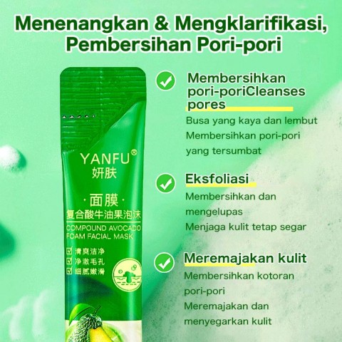 Masker Gelembung Wajah Pembersih Alpukat Asam Kompleks