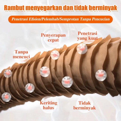 Semprotan minyak esensial perawatan rambut halus dan ringan yang tahan lama