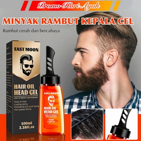 2 In 1 Men Hair Styling Gel Sisir Rambut-24 jam tahan lama