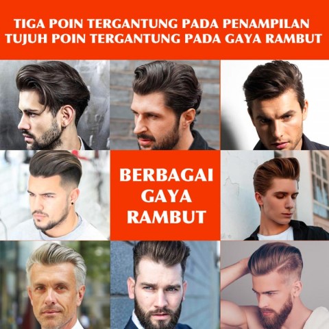 2 In 1 Men Hair Styling Gel Sisir Rambut-24 jam tahan lama