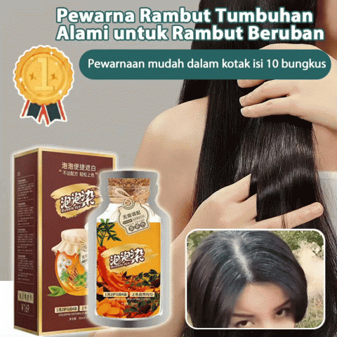 Pewarna rambut formula tumbuhan alami-Satu kotak berisi 10 buah
