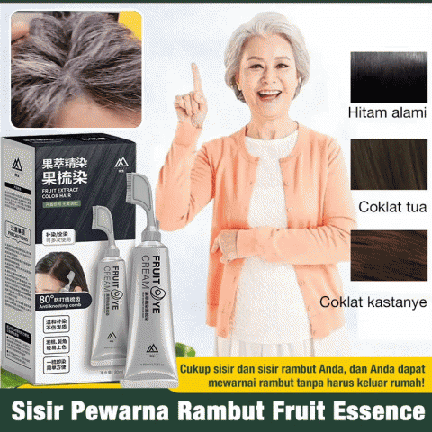 Sisir Pewarna Rambut Sari Buah