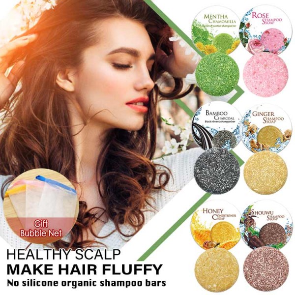 Healthy scalp Make hair fluffy  No silicone organic shampoo bars