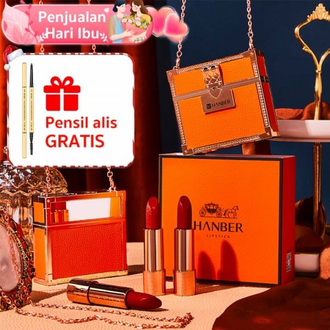 tas kulit lipstik set tiga potong