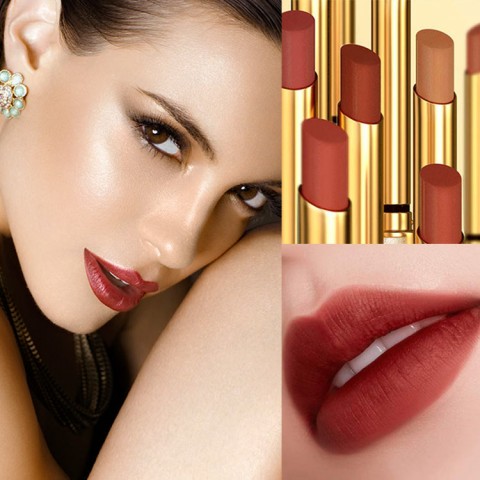 Thin tube matte moisturizing waterproof and sweat-proof lipstick