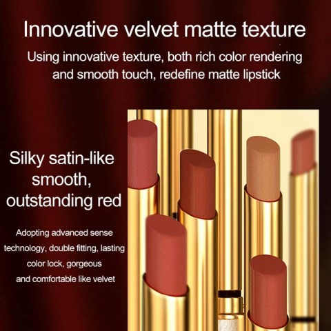 Thin tube matte moisturizing waterproof and sweat-proof lipstick