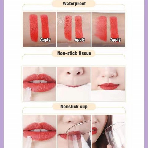 Cute star double head waterproof raincoat lipstick