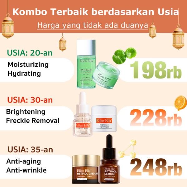 Kombinasi serum krim perawatan kulit yang disesuaikan dengan usia