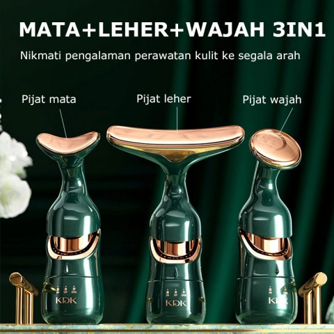 Perangkat kecantikan pijat pengangkat dan pengencang multi-fungsional empat dimensi-mata+leher+wajah 3in1-nikmati pengalaman perawatan kulit ke segala arah