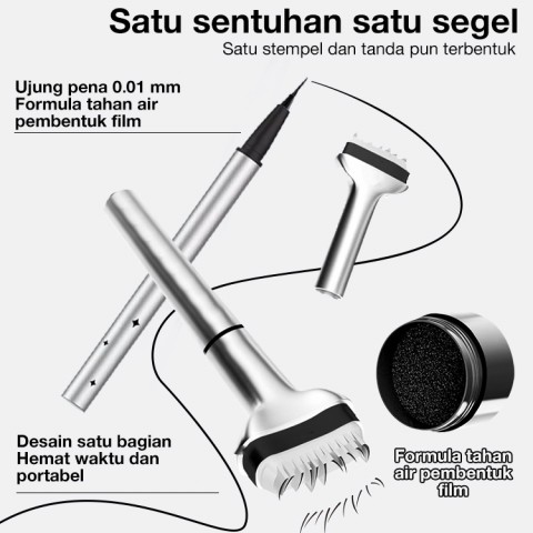 Pena Eyeliner Stempel Bulu Mata Tahan Air Dua Ujung