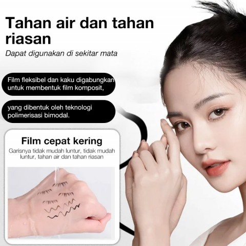 Pena Eyeliner Stempel Bulu Mata Tahan Air Dua Ujung