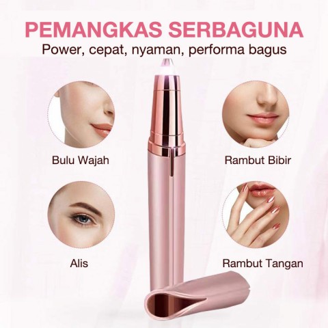 Artefak pemangkasan alis lipstik