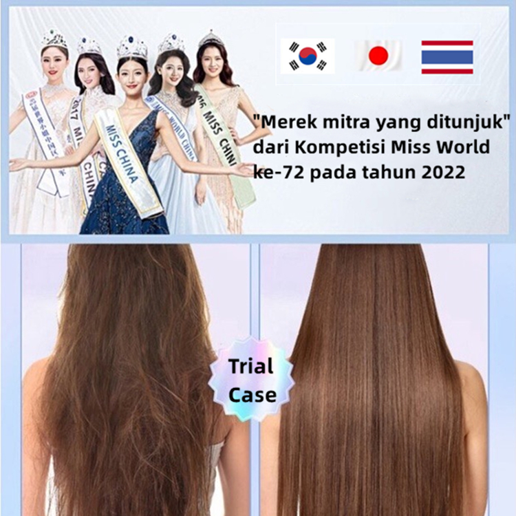 Promosi tahun baru-Krim Pelurus Rambut Perawatan Keratin-3 menit perawatan rambut ajaib-satu efek bertahan selama 6 bulan-HALAL-100% Safe-cruelty-free-BPOM Certificate