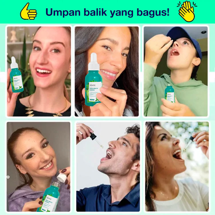 Promosi Ramadhan Beli 1 Gratis 1 - Esensi Perawatan Mulut Nafas Segar Alami - Menghilangkan bau mulut dalam 3 detik. Hindari rasa malu sosial. BPOM