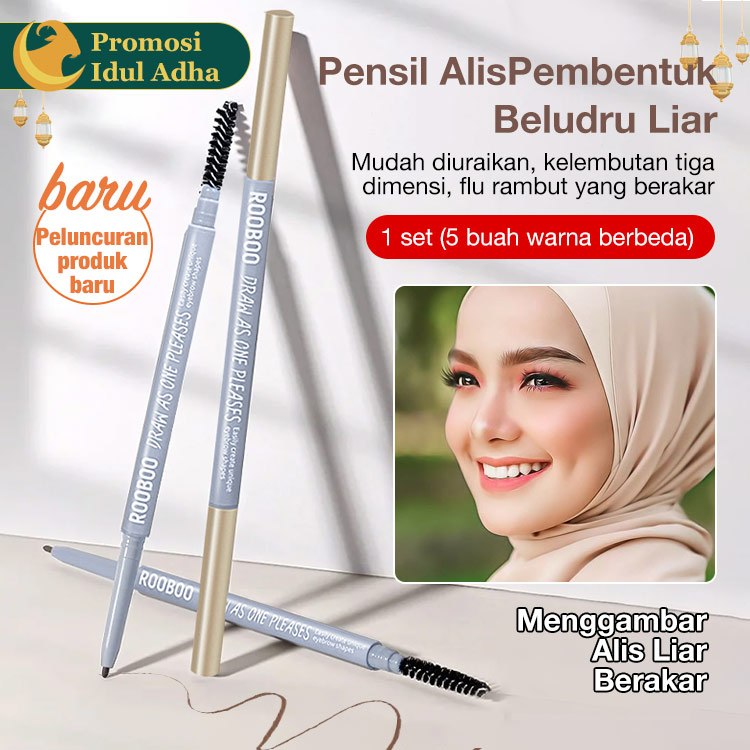 Promosi Idul Adha - Pensil Alis Pembentuk Beludru Liar - 1,5 mm ujung ultra halus. Tahan air, tahan keringat, tahan lama 16 jam